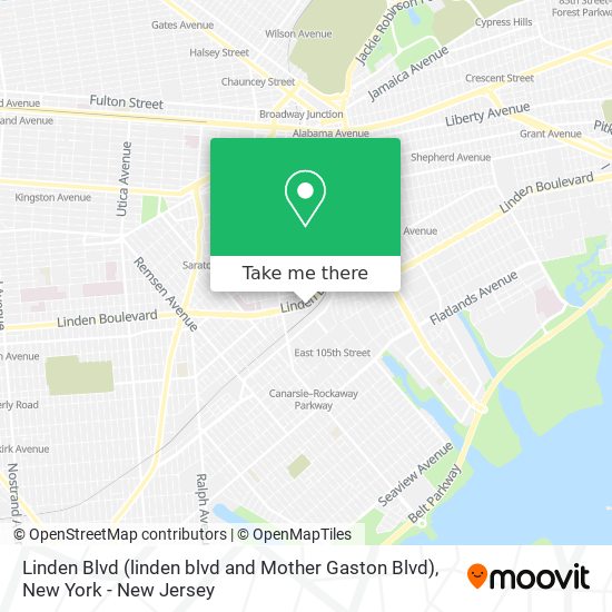 Mapa de Linden Blvd (linden blvd and Mother Gaston Blvd)