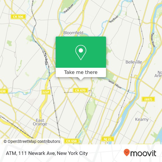 Mapa de ATM, 111 Newark Ave