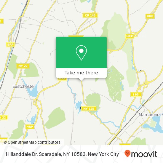 Mapa de Hillanddale Dr, Scarsdale, NY 10583