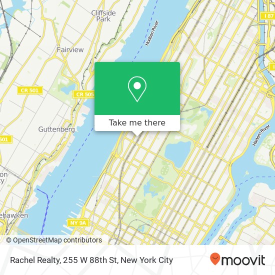 Mapa de Rachel Realty, 255 W 88th St