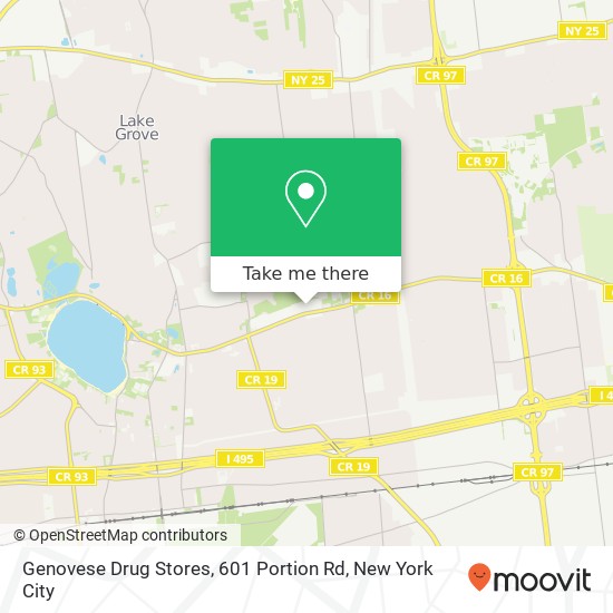 Mapa de Genovese Drug Stores, 601 Portion Rd