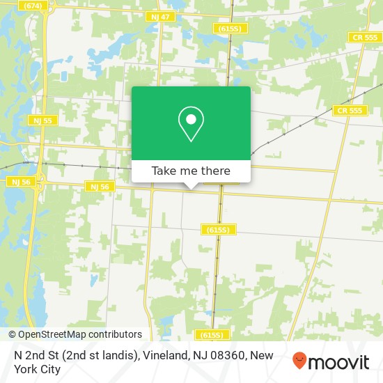 Mapa de N 2nd St (2nd st landis), Vineland, NJ 08360