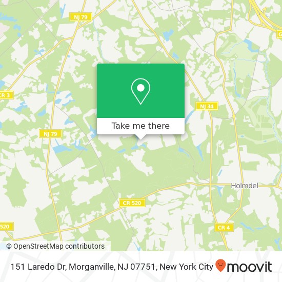 151 Laredo Dr, Morganville, NJ 07751 map