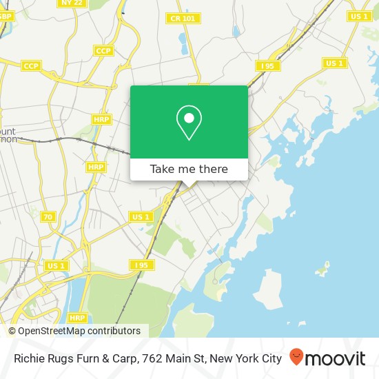Mapa de Richie Rugs Furn & Carp, 762 Main St