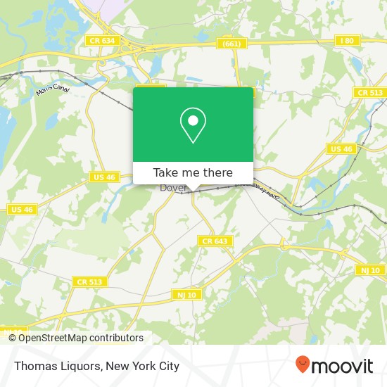 Thomas Liquors map