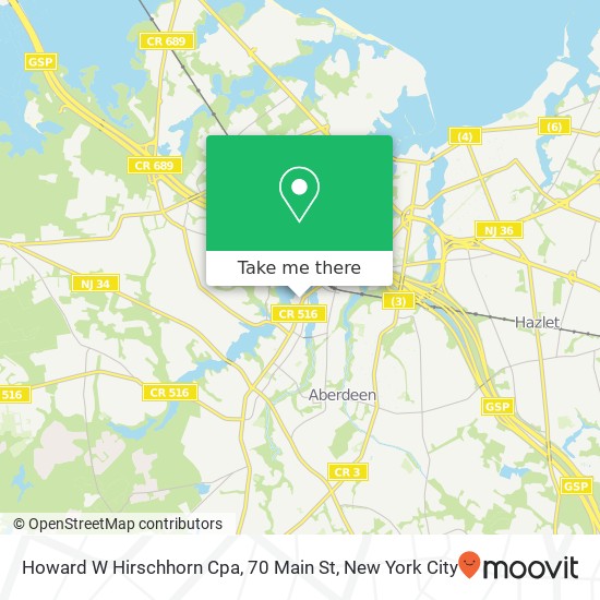 Mapa de Howard W Hirschhorn Cpa, 70 Main St