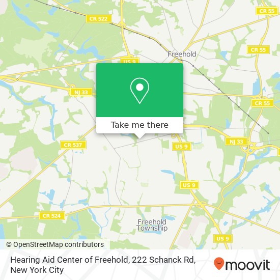 Hearing Aid Center of Freehold, 222 Schanck Rd map