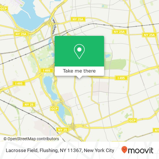 Lacrosse Field, Flushing, NY 11367 map