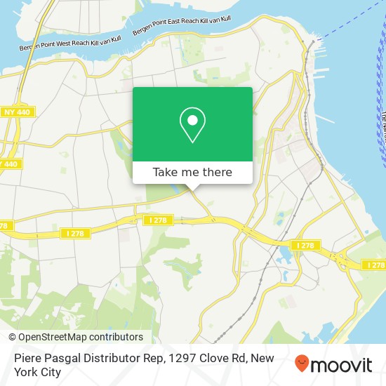 Piere Pasgal Distributor Rep, 1297 Clove Rd map