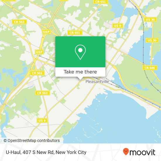 Mapa de U-Haul, 407 S New Rd