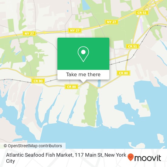 Atlantic Seafood Fish Market, 117 Main St map
