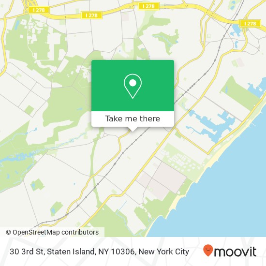 Mapa de 30 3rd St, Staten Island, NY 10306