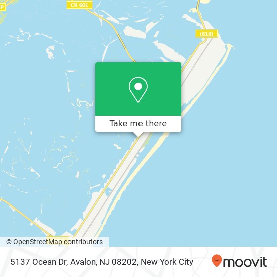 Mapa de 5137 Ocean Dr, Avalon, NJ 08202