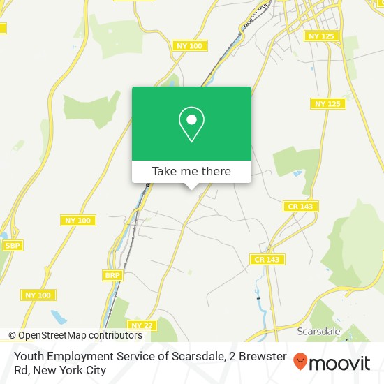 Mapa de Youth Employment Service of Scarsdale, 2 Brewster Rd