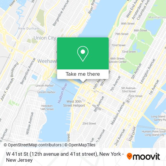 Mapa de W 41st St (12th avenue and 41st street)