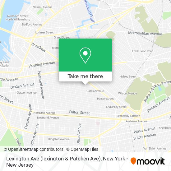 Mapa de Lexington Ave (lexington & Patchen Ave)
