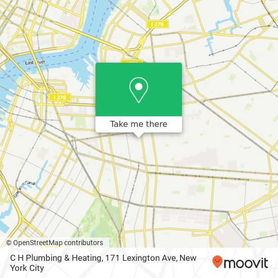 C H Plumbing & Heating, 171 Lexington Ave map