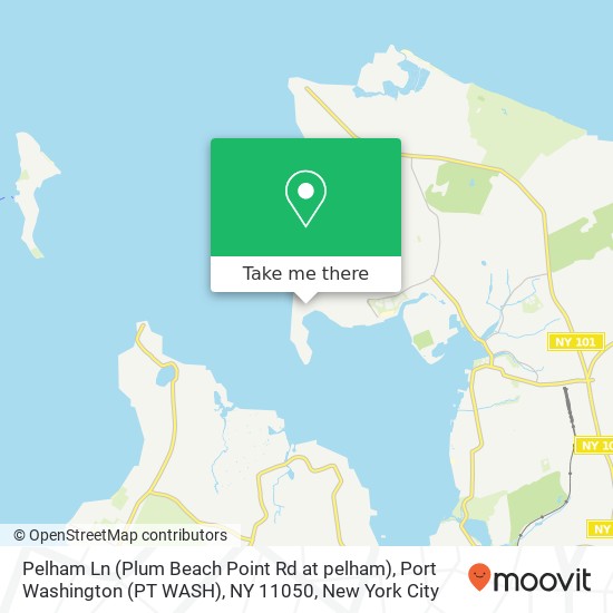 Pelham Ln (Plum Beach Point Rd at pelham), Port Washington (PT WASH), NY 11050 map