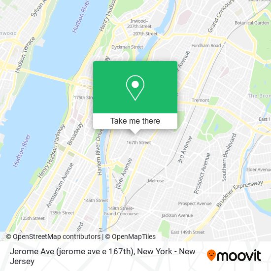 Mapa de Jerome Ave (jerome ave e 167th)