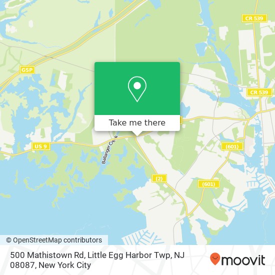 500 Mathistown Rd, Little Egg Harbor Twp, NJ 08087 map