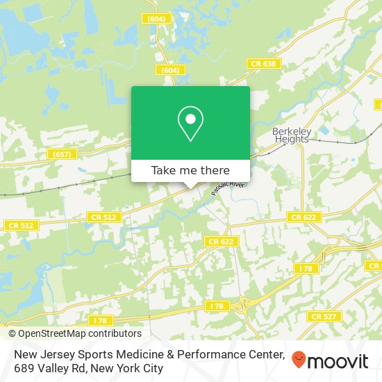 New Jersey Sports Medicine & Performance Center, 689 Valley Rd map