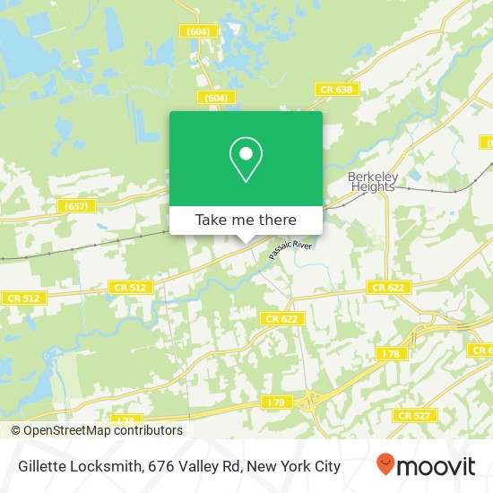 Mapa de Gillette Locksmith, 676 Valley Rd