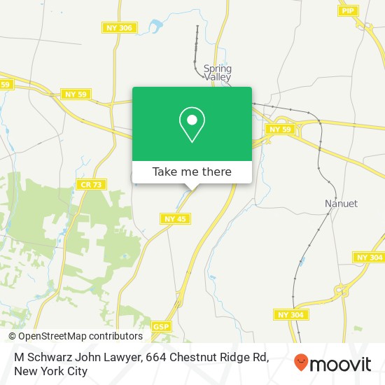 Mapa de M Schwarz John Lawyer, 664 Chestnut Ridge Rd