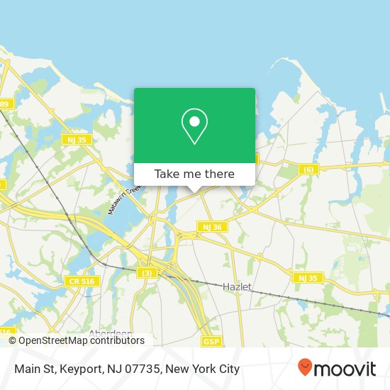 Mapa de Main St, Keyport, NJ 07735