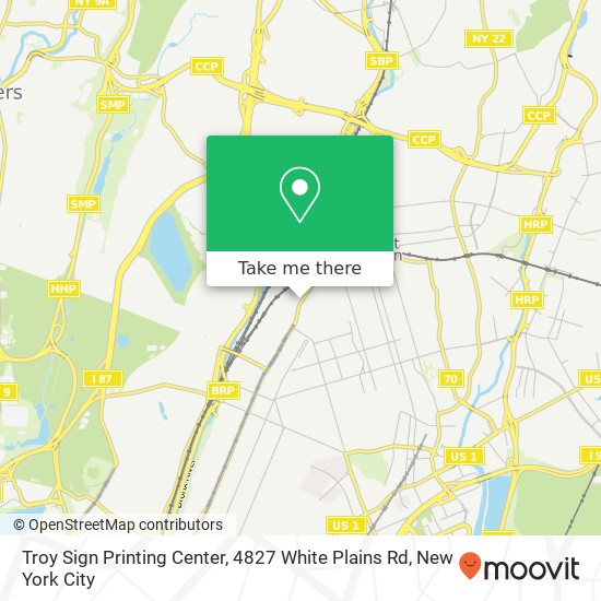 Troy Sign Printing Center, 4827 White Plains Rd map