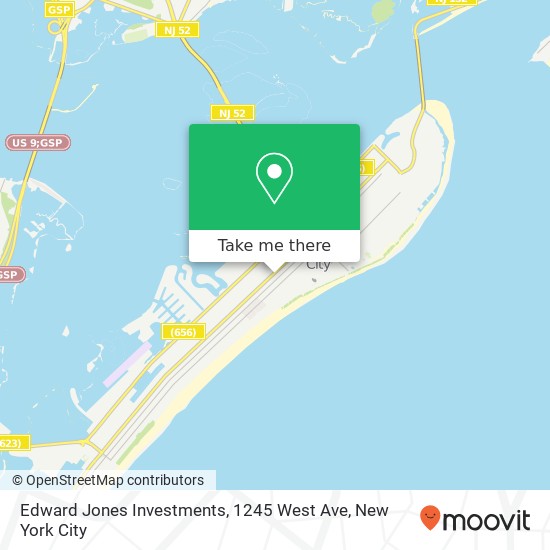 Mapa de Edward Jones Investments, 1245 West Ave