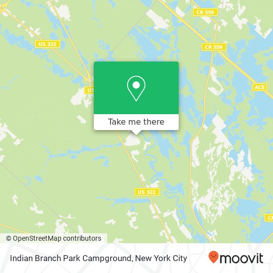 Indian Branch Park Campground map