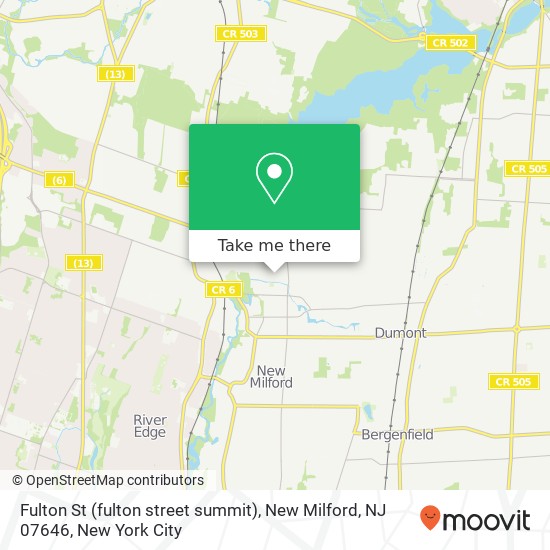 Fulton St (fulton street summit), New Milford, NJ 07646 map