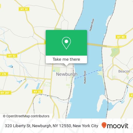 Mapa de 320 Liberty St, Newburgh, NY 12550