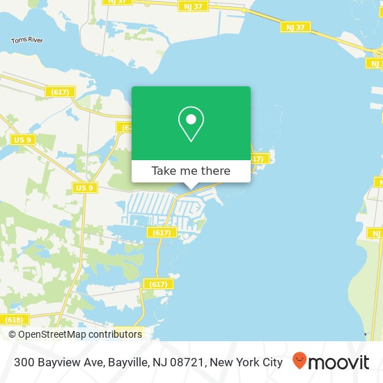 Mapa de 300 Bayview Ave, Bayville, NJ 08721