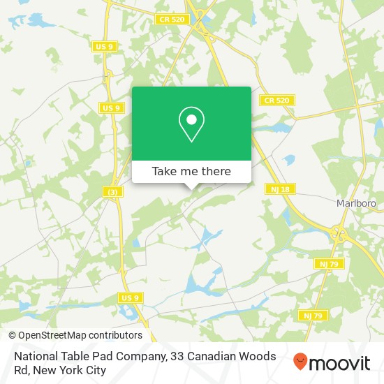 National Table Pad Company, 33 Canadian Woods Rd map