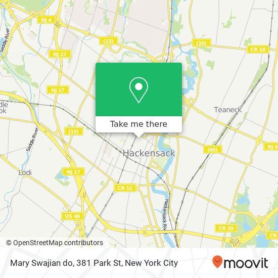 Mapa de Mary Swajian do, 381 Park St
