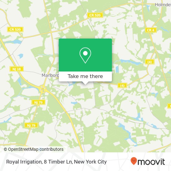 Royal Irrigation, 8 Timber Ln map