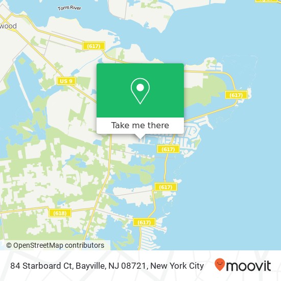 Mapa de 84 Starboard Ct, Bayville, NJ 08721
