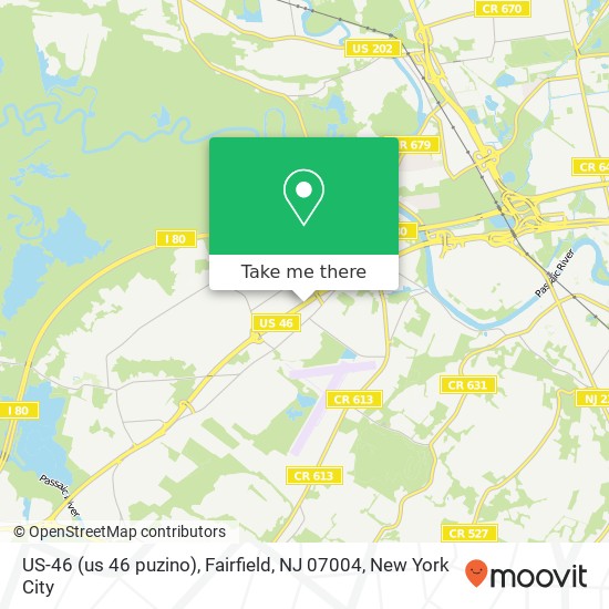 Mapa de US-46 (us 46 puzino), Fairfield, NJ 07004