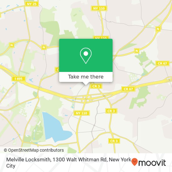 Melville Locksmith, 1300 Walt Whitman Rd map