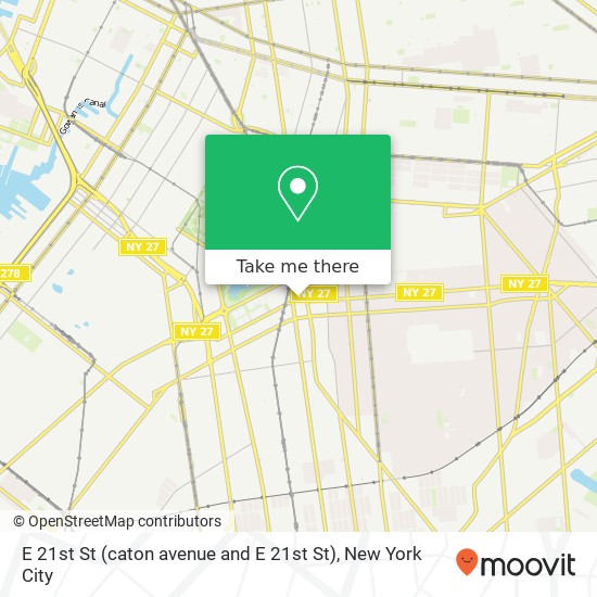 E 21st St (caton avenue and E 21st St), Brooklyn, NY 11226 map
