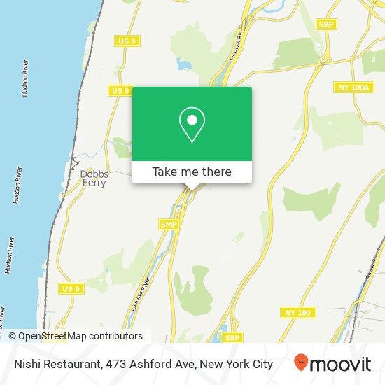 Mapa de Nishi Restaurant, 473 Ashford Ave