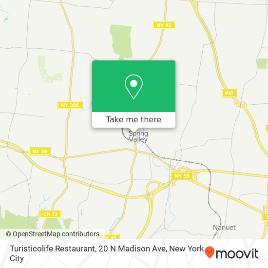 Turisticolife Restaurant, 20 N Madison Ave map