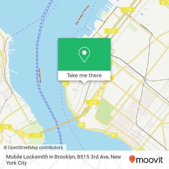 Mapa de Mobile Locksmith in Brooklyn, 8515 3rd Ave