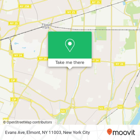 Evans Ave, Elmont, NY 11003 map