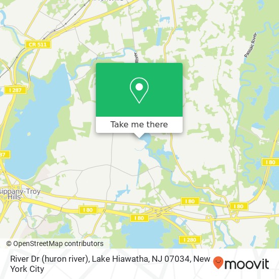 Mapa de River Dr (huron river), Lake Hiawatha, NJ 07034
