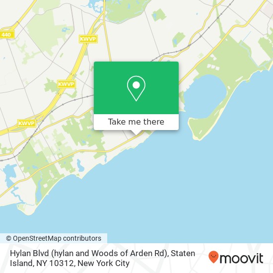 Mapa de Hylan Blvd (hylan and Woods of Arden Rd), Staten Island, NY 10312