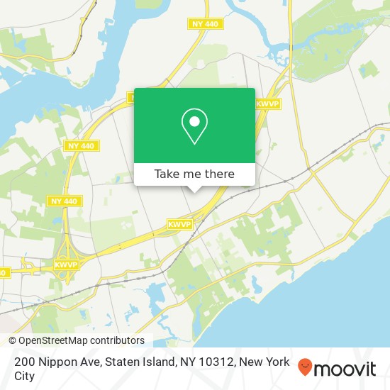 Mapa de 200 Nippon Ave, Staten Island, NY 10312