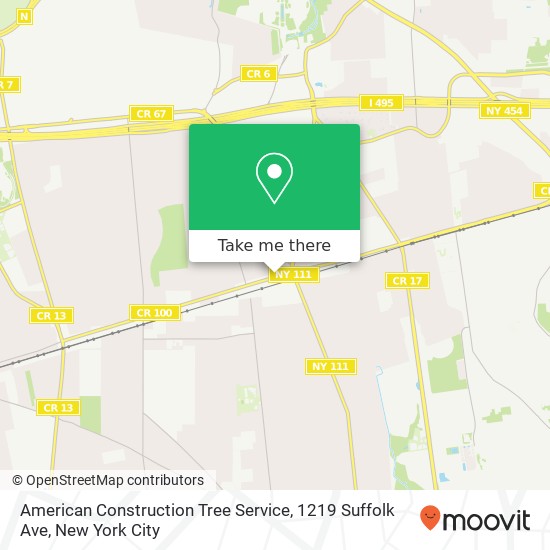 Mapa de American Construction Tree Service, 1219 Suffolk Ave