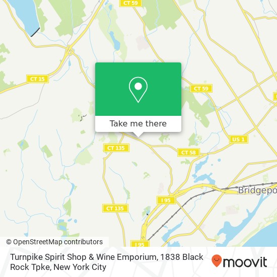 Mapa de Turnpike Spirit Shop & Wine Emporium, 1838 Black Rock Tpke